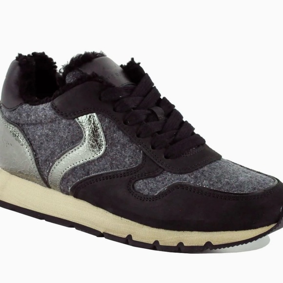 VOILE BLANCHE JULIA FUR SNEAKER BLACK SUEDE size 38 - Picture 3 of 14